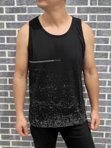 Men Tank Tops - 黑色 - 查看 1