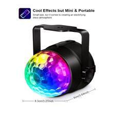 1入組聲控迪斯可派對燈,黑色夜間光,usb電源插入,帶有遙控器,7種照明模式,適用於家庭房間、舞會、生日派對、卡拉ok、聖誕節、婚禮、表演、俱樂部裝飾