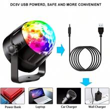 1入組聲控迪斯可派對燈,黑色夜間光,usb電源插入,帶有遙控器,7種照明模式,適用於家庭房間、舞會、生日派對、卡拉ok、聖誕節、婚禮、表演、俱樂部裝飾