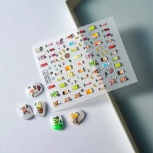 1入裝樹脂甲藝裝飾,各種植物甲藝配件,女士的甲藝diy,可隨意選擇各種風格