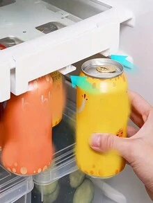 1pc, Refrigerator Egg Storage Box - Hangable Card Strip Design, Multi-Layer, Anti-Fall, Simple Flip - Kitchen Egg Rack - White - View 4