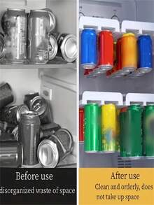 1pc, Refrigerator Egg Storage Box - Hangable Card Strip Design, Multi-Layer, Anti-Fall, Simple Flip - Kitchen Egg Rack - White - View 8