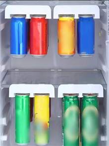 1pc, Refrigerator Egg Storage Box - Hangable Card Strip Design, Multi-Layer, Anti-Fall, Simple Flip - Kitchen Egg Rack - White - View 10