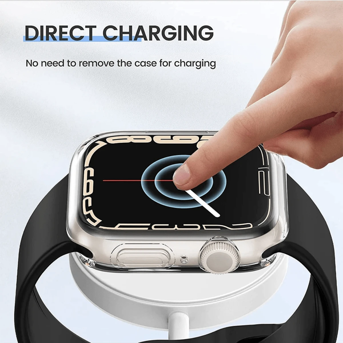 1pc Rose Gold Tpu All-Inclusive Soft Shell Electroplating Compatible With Apple Watch Screen Protector 49mm 44mm 38mm 45 Se 40mm Apple Watch 8 7 41mm 45mm 42mm - Rose Gold - View 4