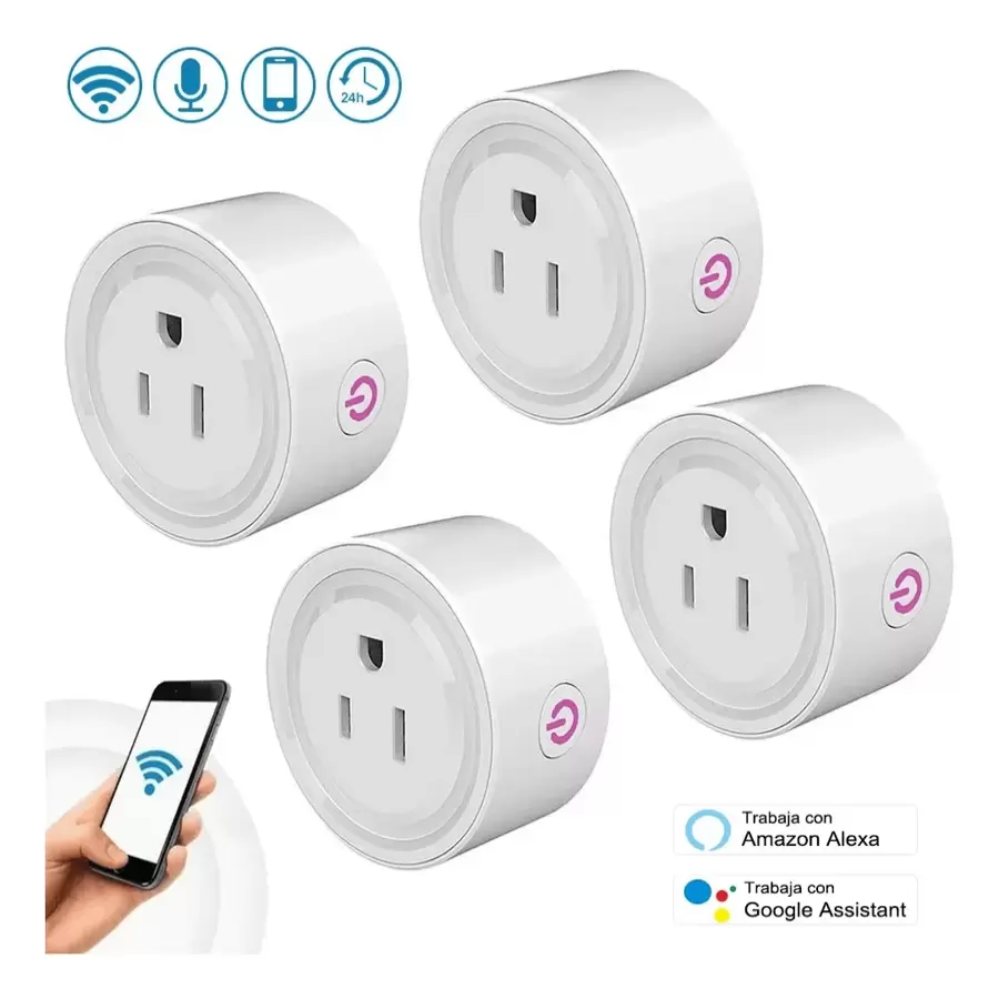 Enchufe Inteligente Wifi Smart Plug Con App, 4 Uds. - Blanco - Ver 1