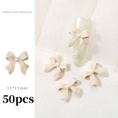 50Pcs/Bag 3D Three-Dimensional Resin Butterfly Streamer Nail Art Accessories Internet Celebrity Hot Three-Dimensional Nail Sticker Rhinestone Wear Nail Accessories Diy Nail Charms Nail Gems Nail Supplies Nails