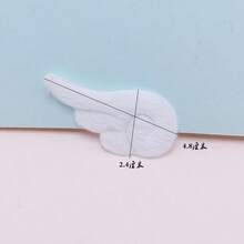 10入組/套雙面絨毛小天使翅膀 Diy 髮夾髮飾頭飾珠寶配件,適用於鞋子、襪子、蛋糕、卡片插入裝飾 - 咖啡棕 - 查看 4