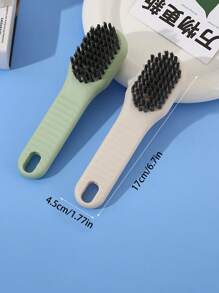 1pc Multifunction Cleaning Brush, Multifunctional liquid shoe brush household press out liquid shoe wash shoe brush tool press soft sweater Cleaning brush - Beige - View 5