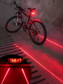 Bicycle Parallel Line Taillight 5 Led Quick Flash 7 Mode Warning Light Cycling Equipment