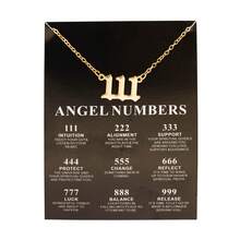 1 Piece Of Fashionable And Popular Hip-hop 111-999 Number Pendant Necklace Suitable For Daily Wear By Women - Gold - View 13