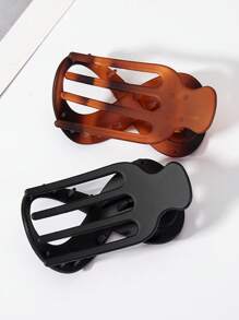 4入組女士大號啞光夾，帶齒華貴髮夾適用於厚髮，適用於盤髮和時尚發型，休閒髮飾配件 - 彩色 - 查看 5