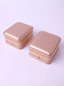 Elegante joyero con forma de cintura con borde dorado, caja para collar de esquinas cuadradas, caja de regalo para pulsera, caja de empaque de accesorios de joyería, regalo de cumpleaños