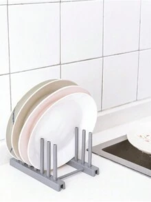 灰色碗碟鍋蓋架,廚房儲物架、排水架、整理架