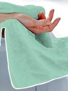 Microfiber Hand Towel For Bathroom, Durable, Quick Dry, Absorbent, Suitable For Household, Children, Kindergarten, Etc. - Green - View 2