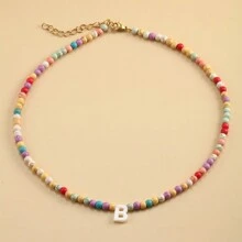 Magic Fish Vòng cổ trang trí chữ màu ngẫu nhiên Trang trí vòng cổ đính cườm - Nhiều màu - Xem 25