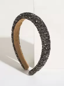 1入少女星空寶石與仿珍珠裝飾派對頭帶皇家頭飾 - 灰色 - 查看 1