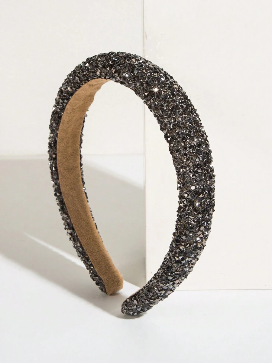 1入少女星空寶石與仿珍珠裝飾派對頭帶皇家頭飾 - 灰色 - 查看 1