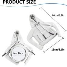 1入組白色汽車變速器套頭套、手剎車套、裝飾按鈕套、迷你汽車變速器套頭套、汽車內飾可愛小配件,聖誕汽車飾品 And 裝飾品 - 白色 - 查看 4