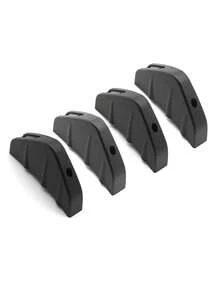 4入組黑色改裝鯊魚鰭後扰流器,後嘴唇改裝小周圍杠底盤裝飾轉向配件 - 黑色 - 查看 5