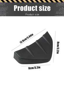 4入組黑色改裝鯊魚鰭後扰流器,後嘴唇改裝小周圍杠底盤裝飾轉向配件 - 黑色 - 查看 7