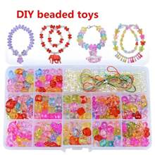 15格女孩編織手環首飾製作玩具新款diy珠子兒童玩具配件套裝,創意兒童禮物手工珠寶手鍊/項鍊/耳環/配件製作,手工做珠寶和女孩手工藝禮物,兒童生日/萬聖節/聖誕節禮物(填充珠子有隨機顏色))