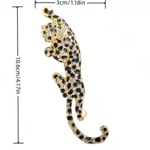 Big Climbing Leopard Brooch Pins For Women And Men Enamel Animal Brooches Winter Luxury Jewelry New Year Gift Royal Pin For Clothes Bag Charm - Multicolor - View 2
