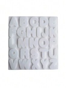 1pc 26 English Alphabet Silicone Mold For Candy & Chocolate Making Diy Jewelry Handcrafts - White - View 3