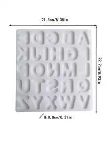 1pc 26 English Alphabet Silicone Mold For Candy & Chocolate Making Diy Jewelry Handcrafts - White - View 2