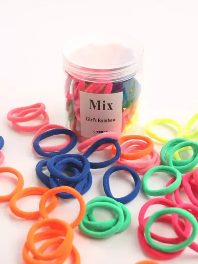 50 قطعة في العبوة ربطات شعر نسائية أساسية عالية المرونة لتصفيف الشعر اليومي والرياضة، أربطة شعر من مادة الدوبامين، اكسسوارات للرأس وأربطة مطاطية