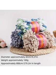 每捲100克的粗冰棒北極絨紗線,適用於織造圍巾、帽子、手提袋等