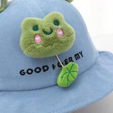 1入嬰兒個性化款式青蛙圓頂漁夫帽，韓式多功能兒童2-6歲盆帽，適用於秋冬季節，作為嬰兒禮物 - 藍色 - 查看 4
