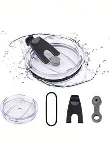 1pc/2pcs 30oz Magnetic Cup Lid With Push Slider/Airtight Seal/Liquid Leakproof/Plastic Cover/Circle Shape For Coffee/Travel/Fitness