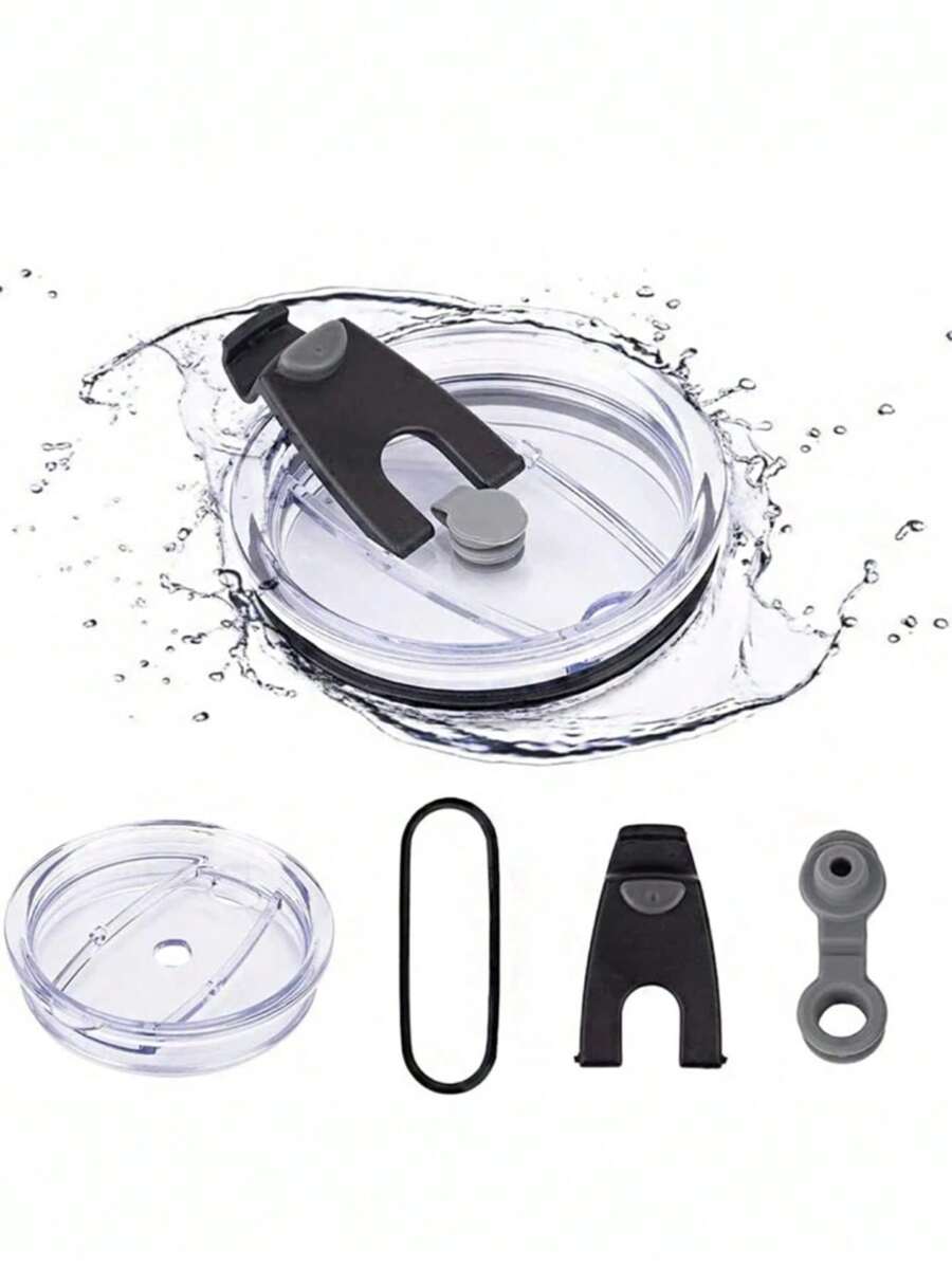 1pc/2pcs 30oz Magnetic Cup Lid With Push Slider/Airtight Seal/Liquid Leakproof/Plastic Cover/Circle Shape For Coffee/Travel/Fitness