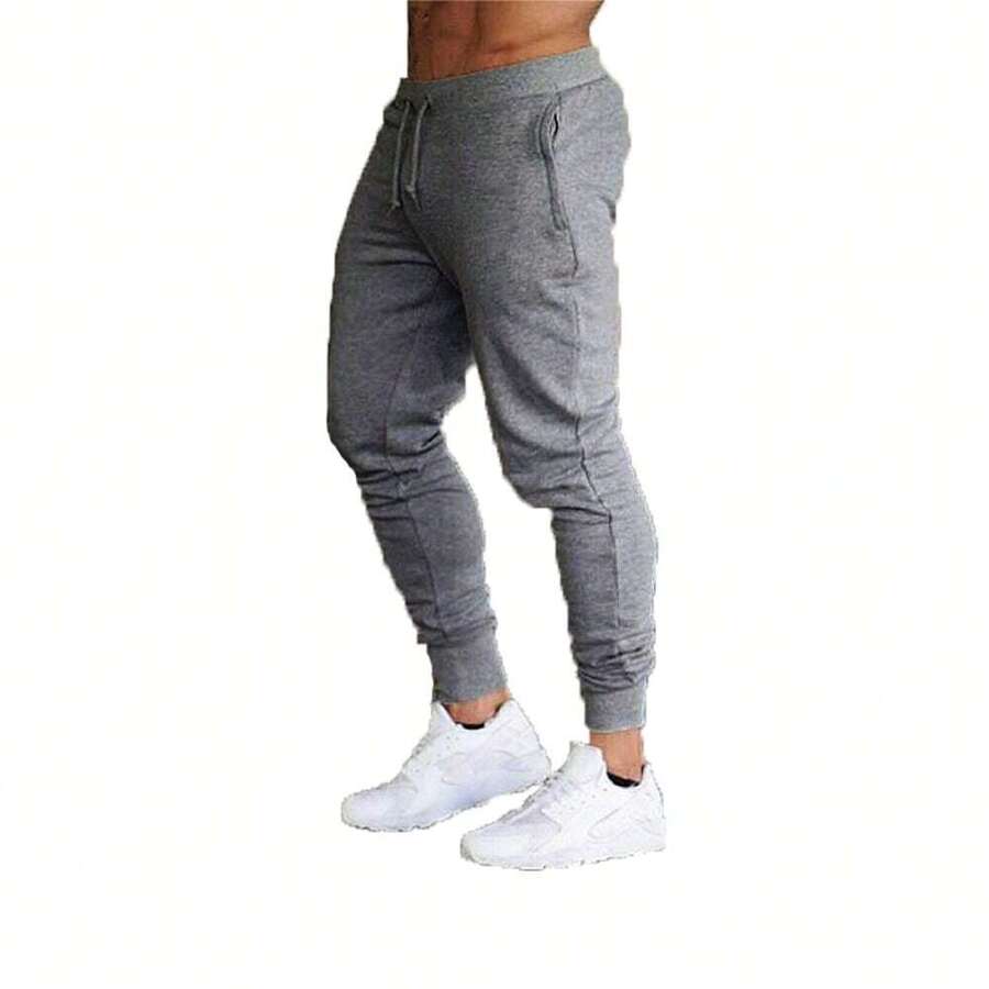 運動褲jogger,修身版型,超彈力,高品質 - 深灰色 - 查看 1
