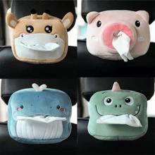plush-cute-cartoon-tissue-box-tissue-holder-tissue-container-for-car-car-interior-accessory fluffy bag - Multicolor - View 1