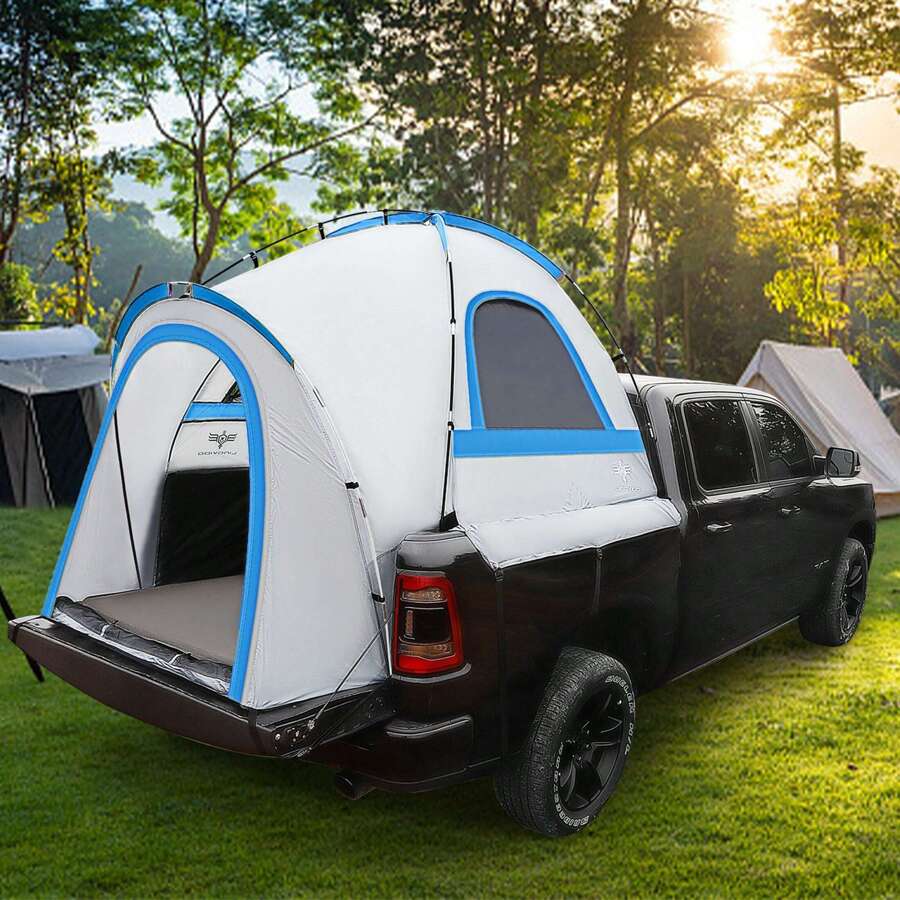 Truck Bed Tent, Pickup Truck Tent For 5.5-6.5 FT Truck Bed, Waterproof PU4000mm Double Layer, 2 Person Portable Truck Bed Tent With Rainfly For - View #6