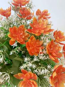 1束綠色人造花,人造植物,仿真花卉用於家庭裝飾,派對裝飾