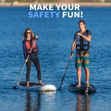 Owntop Swim Vest for Adult, Adjustable Safety Strap, EPE Buoyant Material for Kayak, Sailing, Fishing, Paddle Sports - Màu xanh lam - Xem 8