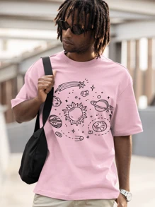 Men T-Shirts - Màu Hồng baby - Xem 3