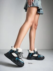 1 Pair Fashionable And Versatile Chunky Women's Casual Sports Shoes