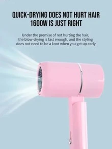 Mini secadora de cabello plegable portátil, accesorio concentrador secador de pelo para mujeres y hombres