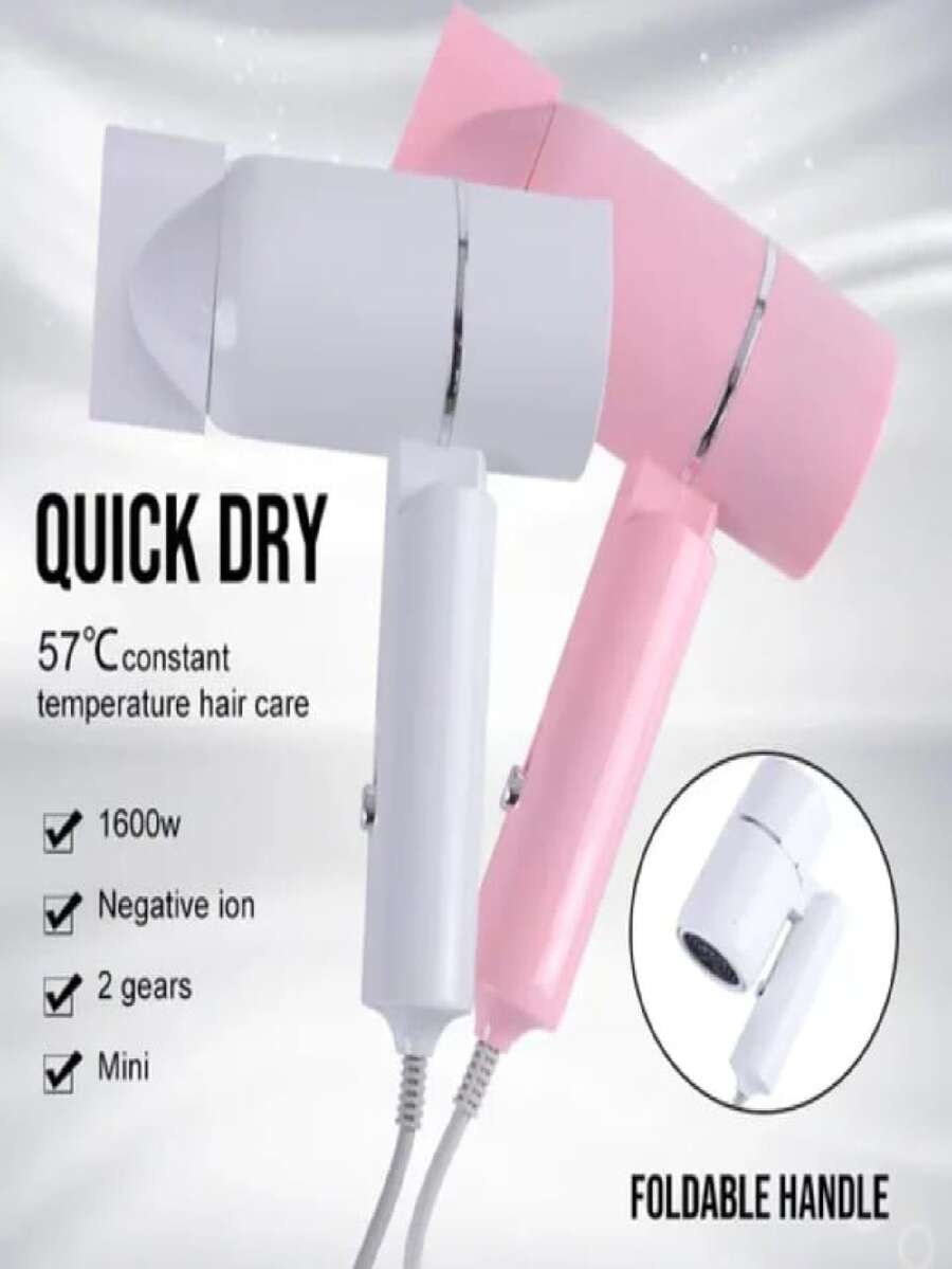 Mini secadora de cabello plegable portátil, accesorio concentrador secador de pelo para mujeres y hombres