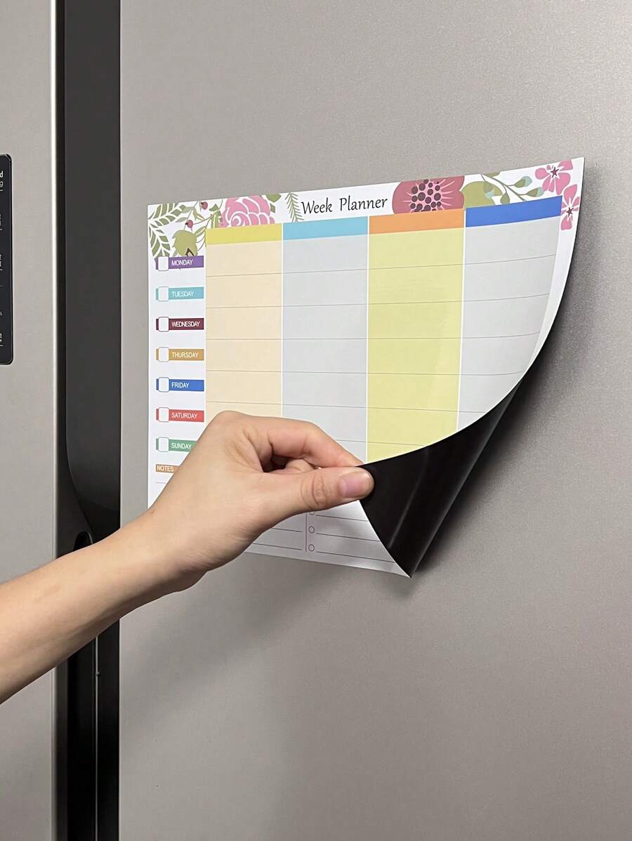 1pc Fridge Sticker Calendar Dry Erase Whiteboard Wall Decal