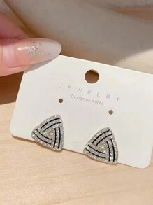 1 Đôi Hoa tai thiết kế hình tam giác, Hoa tai thiết kế sang trọng nhẹ nhàng dành cho phụ nữ - Nhiều màu - Xem 5