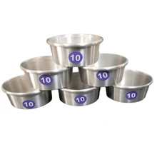 Set de 6 Moldes de 10cm para Mini Pastel o Chocoflan Individual de Aluminio - Gris - Ver 8
