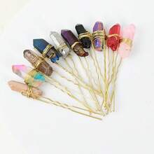 1 件手工天然水晶 U 型髮叉、髮髻裝飾和頭飾聖誕禮物