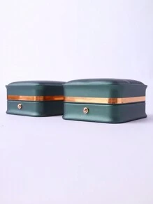 Elegante joyero con forma de cintura con borde dorado, caja para collar de esquinas cuadradas, caja de regalo para pulsera, caja de empaque de accesorios de joyería, regalo de cumpleaños