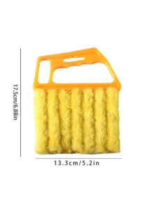 1pc Yellow Mini Blind Cleaning Brush, Suitable For Cleaning Air Conditioning, Car Vent - Yellow - View 2