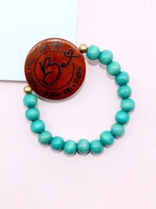 1 Miếng Bằng gỗ Đĩa nhạc In ấn Với Vòng tay ( Của ) - màu đen - Xem 5