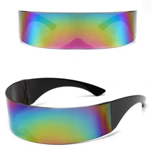 1 pieza Gafas de moda futuristas todo en , gafas de moda para fiestas y uso diario de tendencia, Halloween - Multicolor - Ver 3